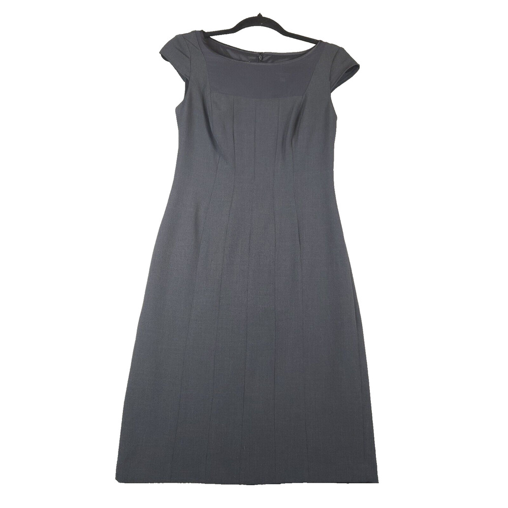 Adrianna Papell Womens Size 2 Dress Dark Grey Sleeveless Knee‎ Length Sheath